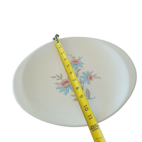 Vintage Steubenville Fairlane Blue & Pink Floral Serving Platter - Picture 5 of 5